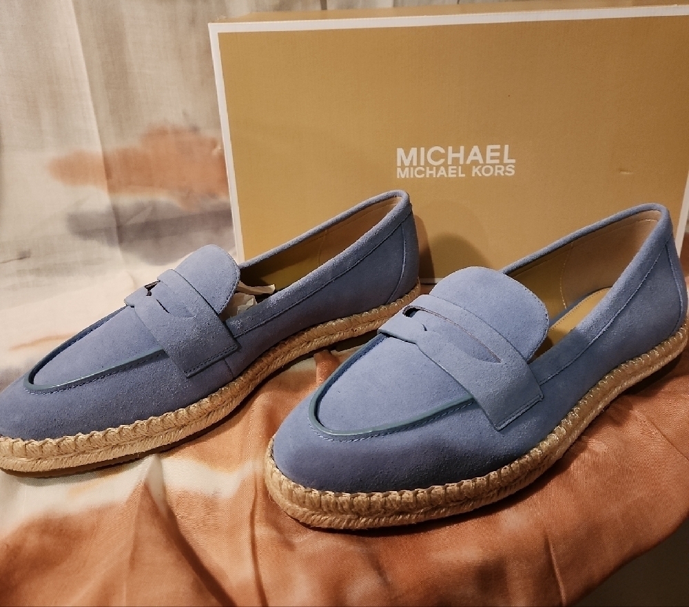 Michael Kors Blue Suede Espadrille Loafers